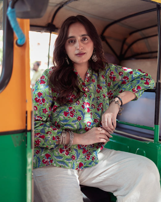 Cotton Handblock shirt-2