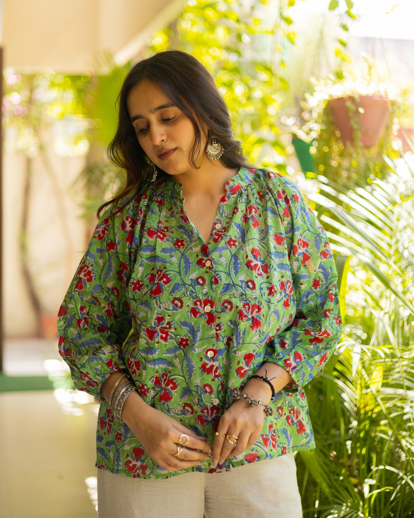 Cotton Handblock shirt-2