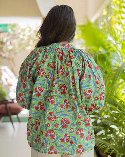 Cotton Handblock shirt-2