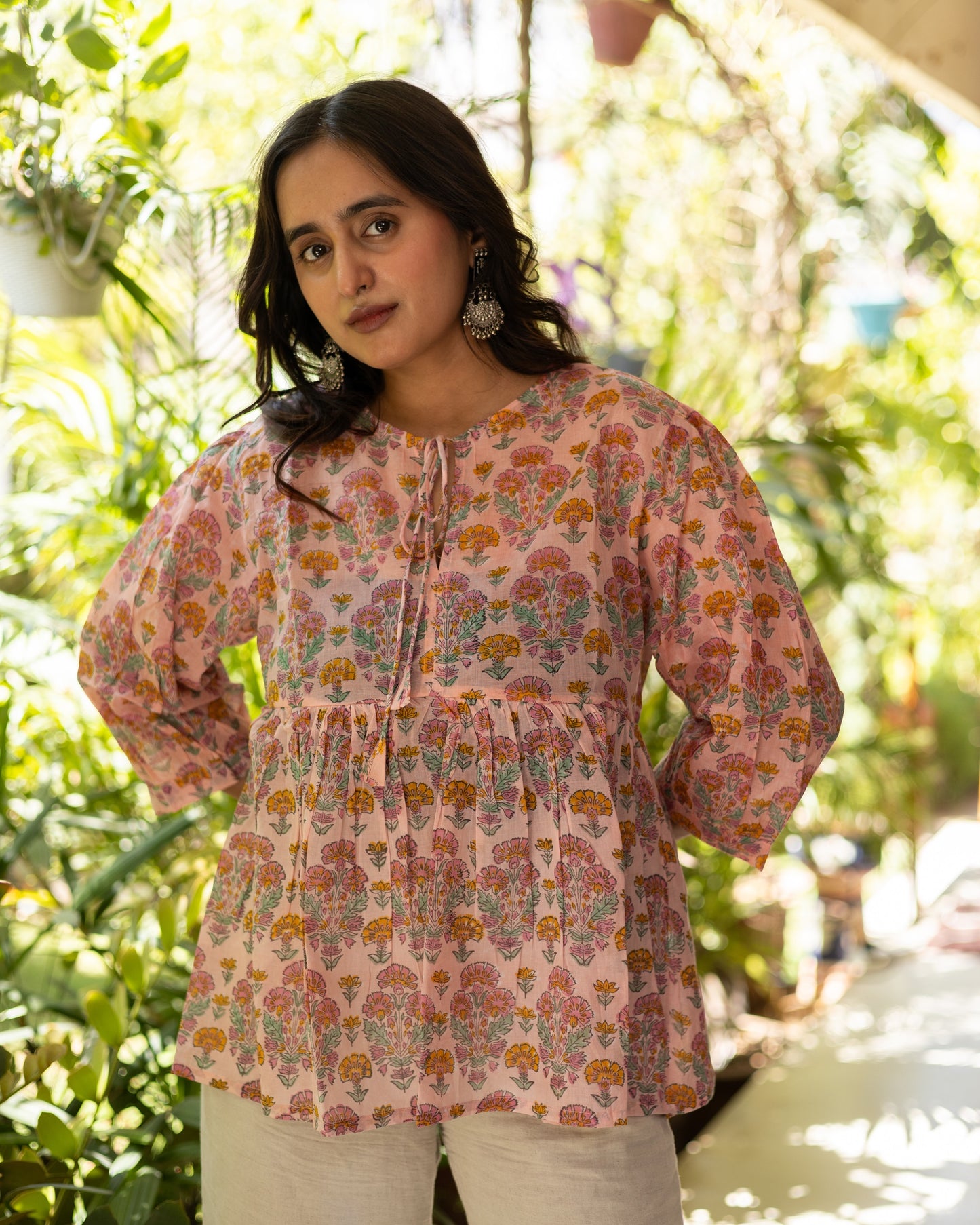 Cotton blockprint top-1